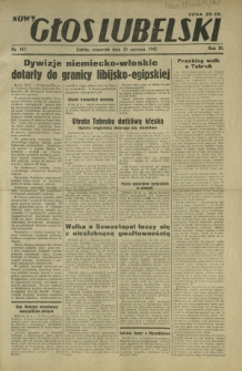 Nowy Głos Lubelski. R. 3, nr 145 (25 czerwca 1942)