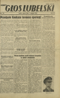 Nowy Głos Lubelski. R. 3, nr 182 (7 sierpnia 1942)