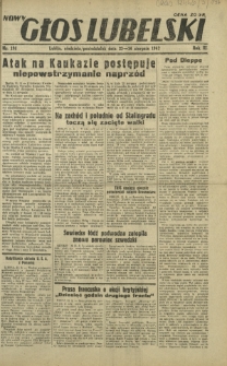 Nowy Głos Lubelski. R. 3, nr 196 (23-24 sierpnia 1942)