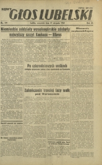 Nowy Głos Lubelski. R. 3, nr 199 (27 sierpnia 1942)