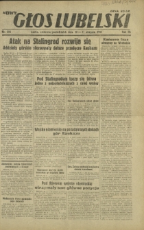 Nowy Głos Lubelski. R. 3, nr 202 (30-31 sierpnia 1942)