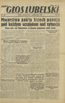 Nowy Głos Lubelski. R. 3, nr 229 (1 października 1942)