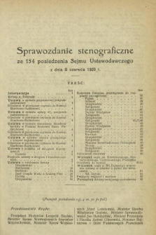 Sprawozdanie Stenograficzne z 154 Posiedzenia Sejmu Ustawodawczego z dnia 8 czerwca 1920 r.