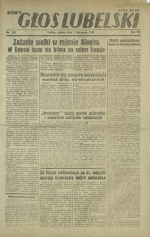 Nowy Głos Lubelski. R. 3, nr 261 (7 listopada 1942)