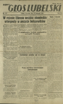 Nowy Głos Lubelski. R. 3, nr 271 (19 listopada 1942)