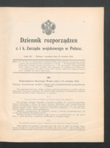 Dziennik Rozporządzeń c. i k. Zarządu Wojskowego w Polsce 1915-09-18 Cz. 9
