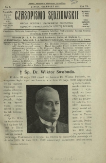 Czasopismo Sędziowskie : organ Oddziału Lwowskiego Zrzeszenia Sędziów i Prokuratorów Rzpltej Polskiej. R. 7, nr 4 (lipiec-sierpień 1933)