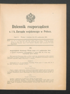 Dziennik Rozporządzeń c. i k. Zarządu Wojskowego w Polsce 1915-10-23 Cz. 10