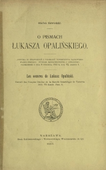 O pismach Łukasza Opalińskiego