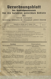 Verordnungsblatt für das Generalgouvernement = Dziennik Rozporządzeń dla Generalnego Gubernatorstwa. Teil 1, Nr 53 (16 September 1940)
