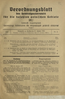 Verordnungsblatt für das Generalgouvernement = Dziennik Rozporządzeń dla Generalnego Gubernatorstwa. Teil 1, Nr 54 (16 September 1940)