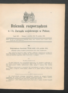Dziennik Rozporządzeń c. i k. Zarządu Wojskowego w Polsce 1915-12-30 Cz. 14