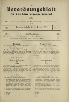 Verordnungsblatt für das Generalgouvernement = Dziennik Rozporządzeń dla Generalnego Gubernatorstwa. Teil 2, Nr 53 (6 September 1940)