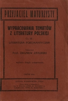Rozwiązania na tematy z polskiej literatury poromantycznej