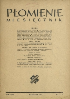 Płomienie : organ Związku Niezależnej Młodzieży Socjalistycznej. R. 2=7, Nr 3-4 (1947)