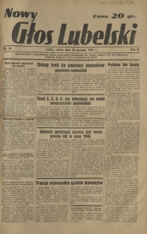 Nowy Głos Lubelski. R. 2, nr 20 (25 stycznia 1941)