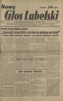 Nowy Głos Lubelski. R. 2, nr 27 (2-3 lutego 1941)