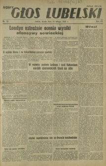Nowy Głos Lubelski. R. 4, nr 33 (10 lutego 1943)