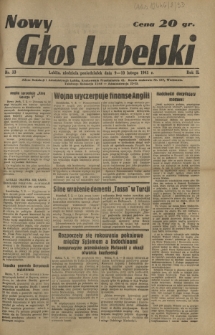Nowy Głos Lubelski. R. 2, nr 33 (9-10 lutego 1941)