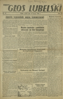 Nowy Głos Lubelski. R. 4, nr 41 (19 lutego 1943)