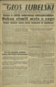 Nowy Głos Lubelski. R. 4, nr 43 (21-22 lutego 1943)