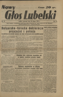 Nowy Głos Lubelski. R. 2, nr 42 (20 lutego 1941)
