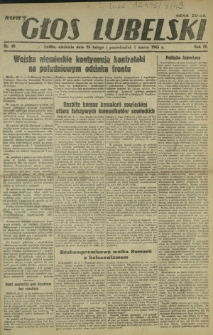 Nowy Głos Lubelski. R. 4, nr 49 (28 lutego - 1 marca 1943)