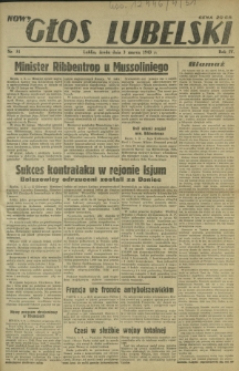 Nowy Głos Lubelski. R. 4, nr 51 (3 marca 1943)