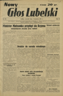Nowy Głos Lubelski. R. 2, nr 78 (3 kwietnia 1941)