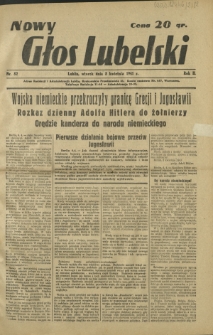 Nowy Głos Lubelski. R. 2, nr 82 (8 kwietnia 1941)