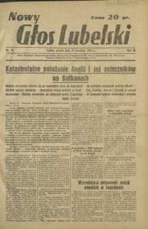 Nowy Głos Lubelski. R. 2, nr 85 (11 kwietnia 1941)