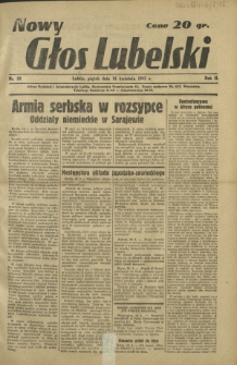 Nowy Głos Lubelski. R. 2, nr 88 (18 kwietnia 1941)