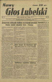 Nowy Głos Lubelski. R. 2, nr 99 (1 maja 1941)