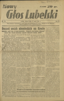 Nowy Głos Lubelski. R. 2, nr 121 (27 maja 1941)