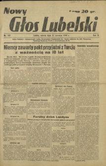 Nowy Głos Lubelski. R. 2, nr 142 (21 czerwca 1941)