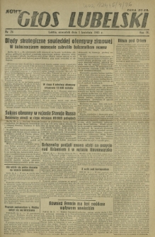 Nowy Głos Lubelski. R. 4, nr 76 (1 kwietnia 1943)