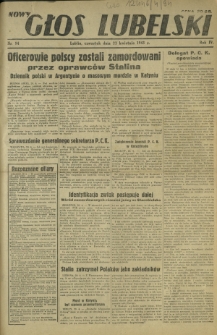 Nowy Głos Lubelski. R. 4, nr 94 (22 kwietnia 1943)