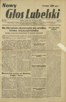 Nowy Głos Lubelski. R. 2, nr 186 (12 sierpnia 1941)