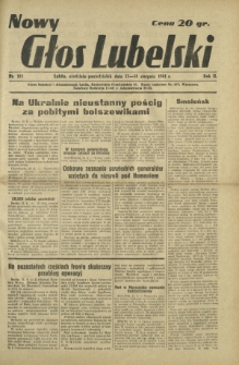 Nowy Głos Lubelski. R. 2, nr 191 (17-18 sierpnia 1941)