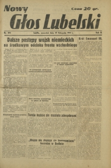 Nowy Głos Lubelski. R. 2, nr 278 (27 listopada 1941)
