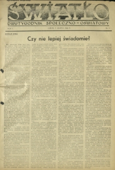 Światło : dwutygodnik społeczno-oświatowy. R. 1, nr 3 (5 marca 1946)
