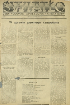 Światło : dwutygodnik społeczno-oświatowy. R. 1, nr 5 (5 kwietnia 1946)