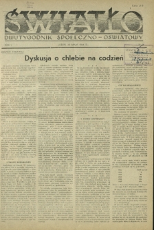 Światło : dwutygodnik społeczno-oświatowy. R. 1, nr 8 (20 maja 1946)