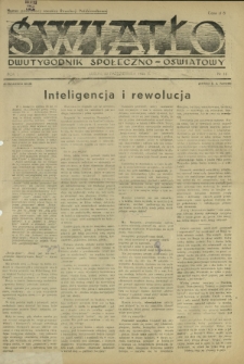Światło : dwutygodnik społeczno-oświatowy. R. 1, nr 18 (20 października 1946)