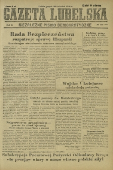 Gazeta Lubelska : niezależne pismo demokratyczne. R. 2, nr 109=418 (19 kwiecień 1946)