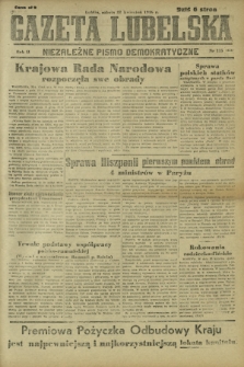 Gazeta Lubelska : niezależne pismo demokratyczne. R. 2, nr 115=424 (27 kwiecień 1946)