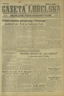 Gazeta Lubelska : niezależne pismo demokratyczne. R. 2, nr 119=428 (1 maj 1946)