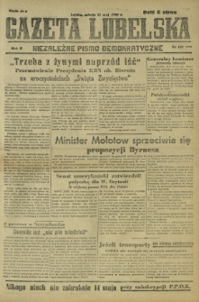 Gazeta Lubelska : niezależne pismo demokratyczne. R. 2, nr 129=438 (11 maj 1946)
