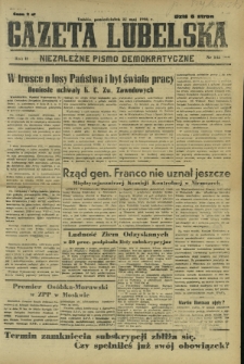 Gazeta Lubelska : niezależne pismo demokratyczne. R. 2, nr 145=454 (27 maj 1946)