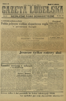 Gazeta Lubelska : niezależne pismo demokratyczne. R. 2, nr 146=455 (28 maj 1946)